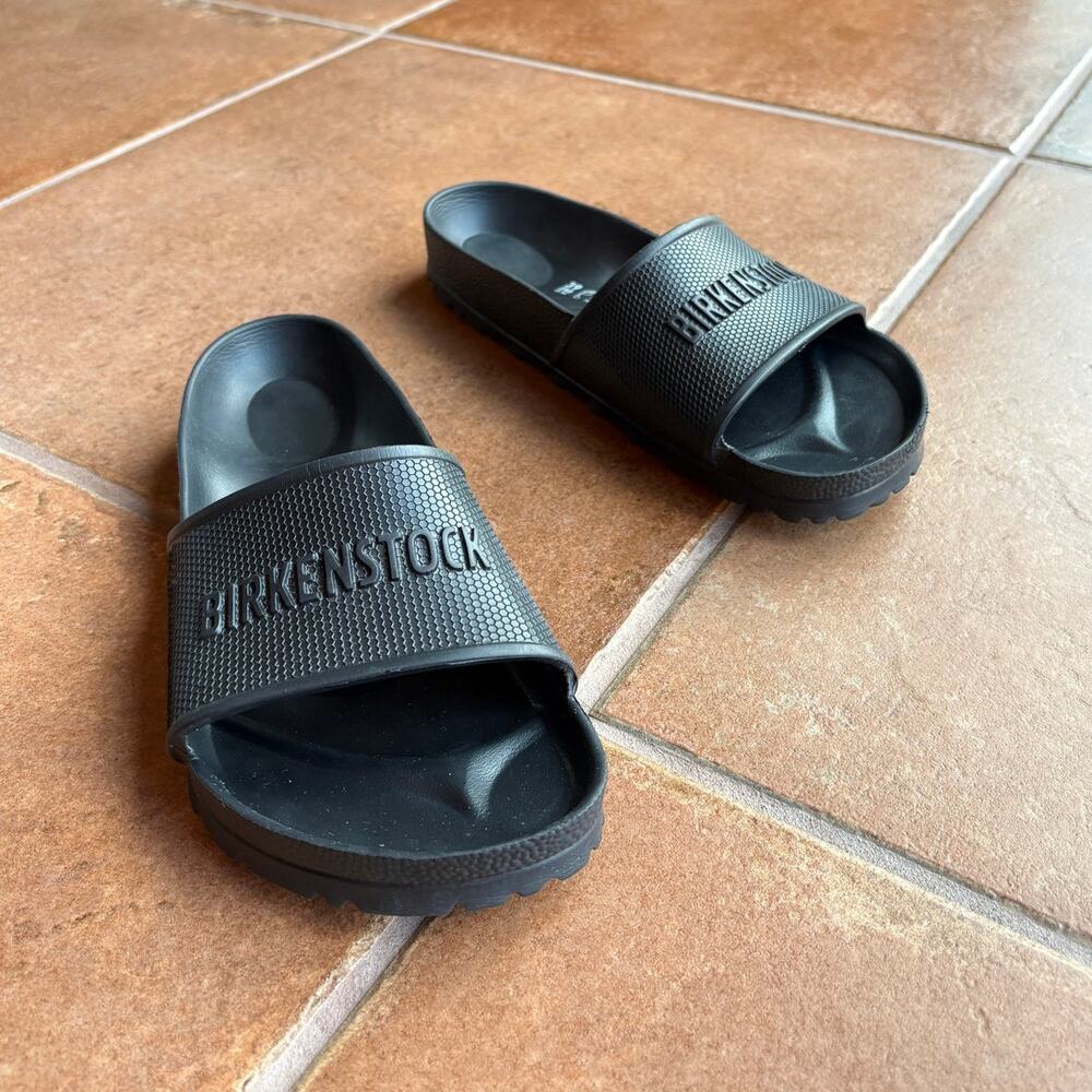 Birkenstock Black Barbados EVA Slide Waterproof House Pool Shower Unisex L8 M6 - Picture 9 of 11